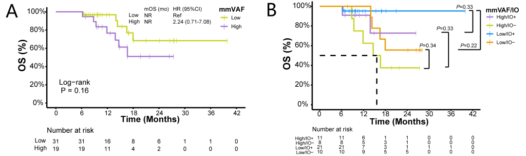 基于血浆ctDNA的mmVAF与肿瘤克隆性及OS的相关性