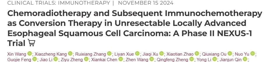 不可切除局晚期食管鳞癌