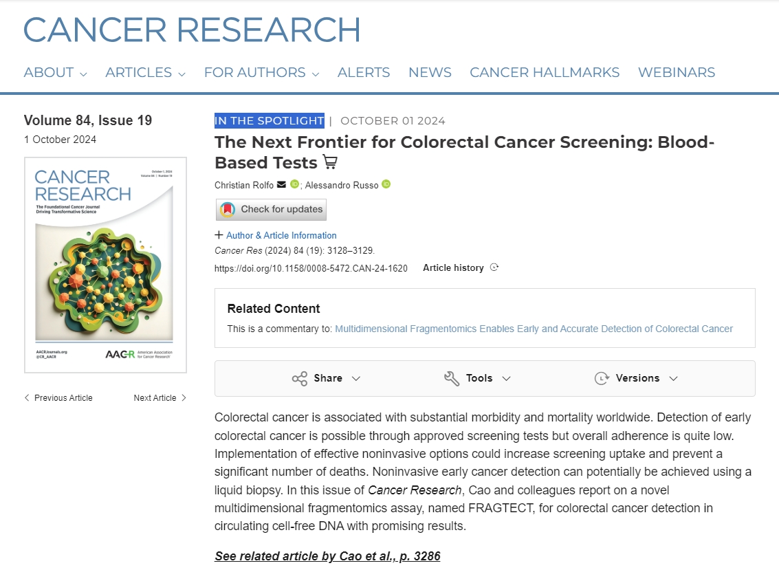 国际学术界反响热烈：37000vip威尼斯肿瘤早筛技术展现卓越临床与社会价值